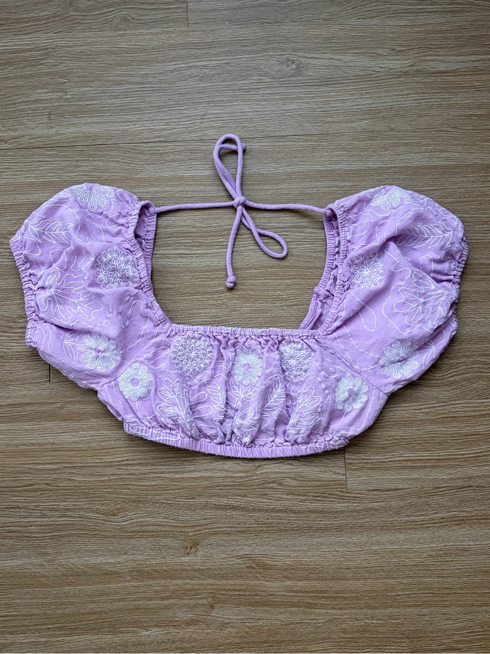 Free People Lotus Embroidered Crop